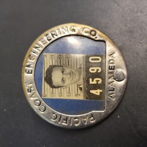 Antique Pacific Coast Engineering Identification Badge